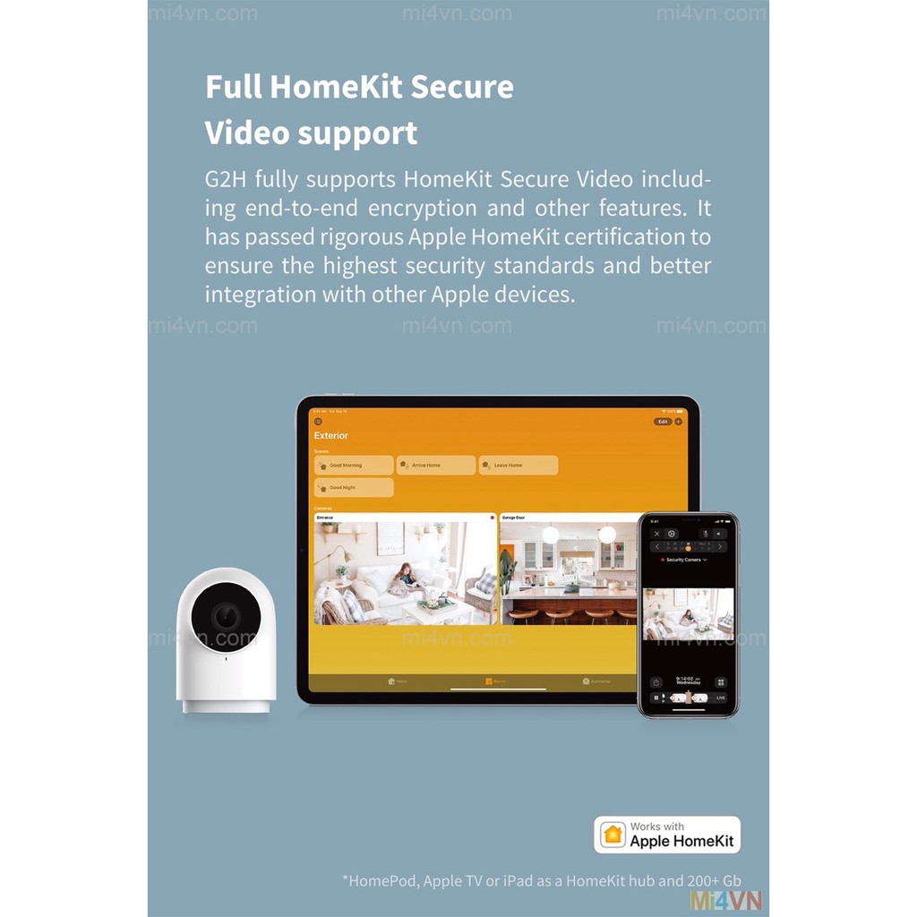 Camera thông minh Aqara G2H (Bản Quốc Tế ) Tích hợp Gateway, Apple Home KIT, khe cắm thẻ nhớ, âm thanh cao cấp | BigBuy360 - bigbuy360.vn