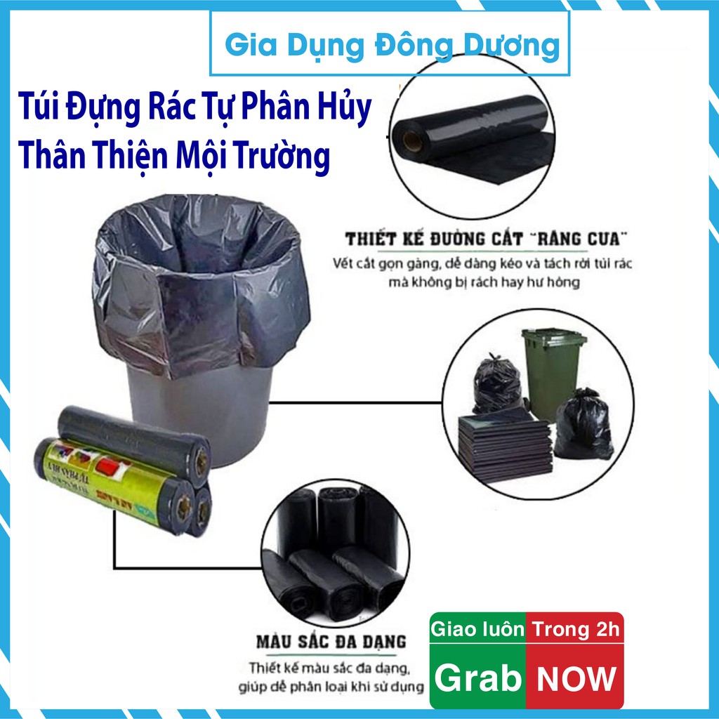 Cuộn túi đựng rác sinh học tự phân hủy