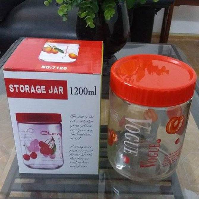 lọ(hũ) thủy tinh 1200ml