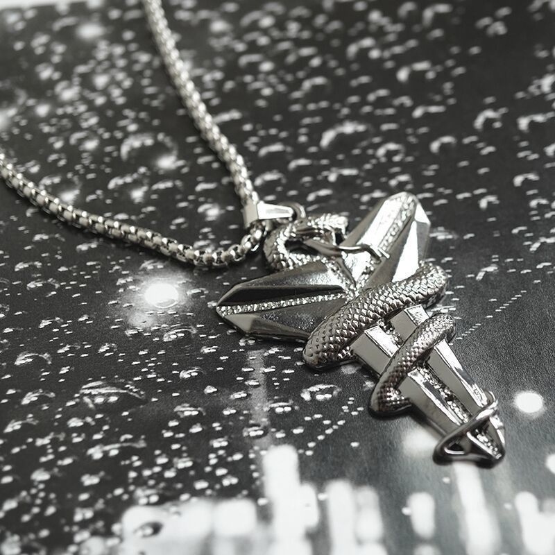 Dây Chuyền Thể Thao Màu Đen Mặt Hình Mamba Vper Kobe Phong Cách Thể Thao Hip Hop Sành Điệu Dành Cho Nam Nữ F728