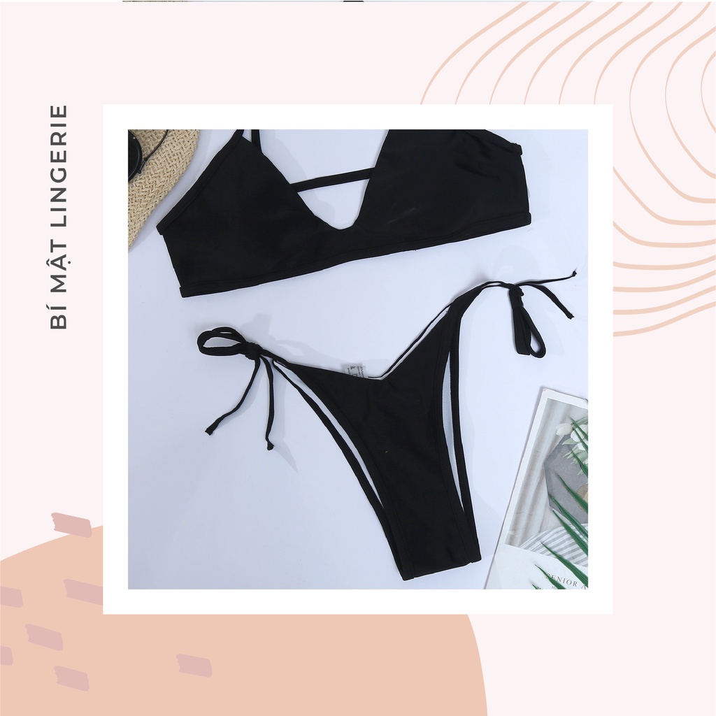 Bikini buộc dây quần xẻ cao sexy