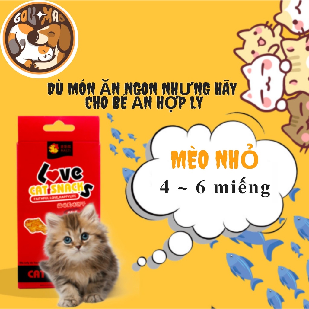 Bánh thưởng cho mèo Love Cat Snack - sản phẩm của Masti - 100g