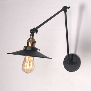 Đèn tường - đèn gắn tường chao sắt thân gấp TU206 kèm bóng LED edision ST64