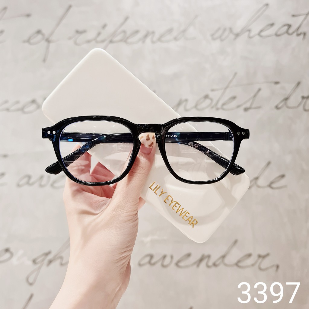 Gọn kính nam nữ LILYEYEWEAR mắt vuông dày dặn chắc chắn thời trang 3397 | BigBuy360 - bigbuy360.vn