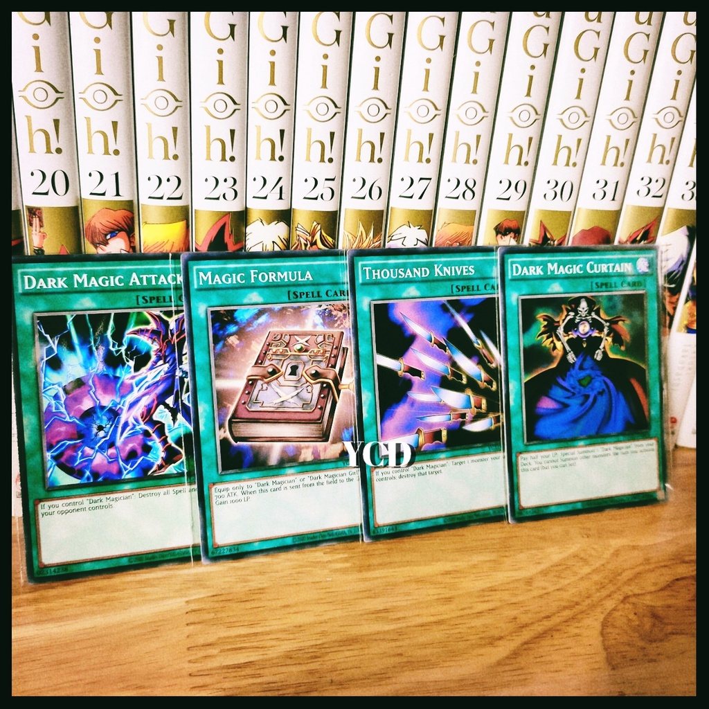 Thẻ bài yugioh chính hãng  set 4 lá bài ma pháp hỗ trợ Dark Magician 01  -Common