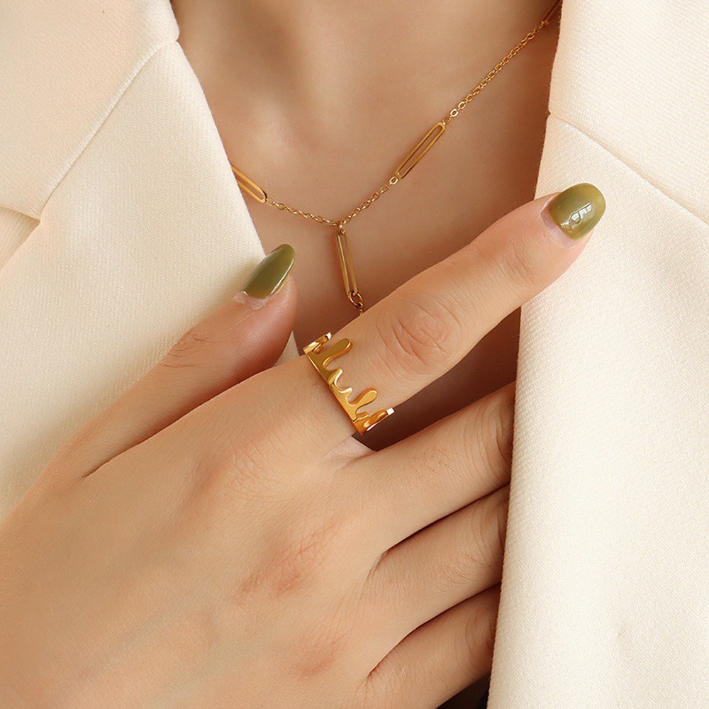 Nhẫn Đeo Tay Kim Loại Hình Vương Miện Thời Trang Cho Nữ