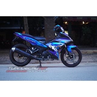 Tem Trùm Exciter 150 Cá Mập Xanh tím