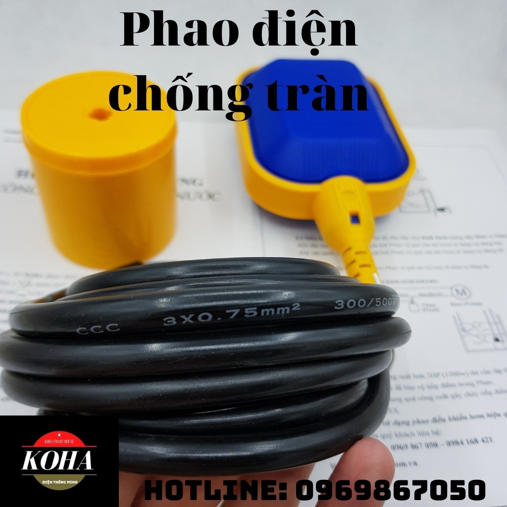 Phao điện bơm nước tự động chống cạn chống tràn bể KWS-2M - HÀNG CHÍNH HÃNG