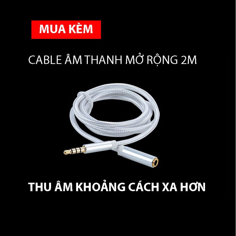 [Mã ELHACE giảm 4% đơn 300K] Micro Cài Áo Thu Âm Cho Điện Thoại BOYA BY-LM10