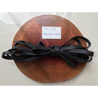 Dây giày sáp dẹp màu đen 1.2