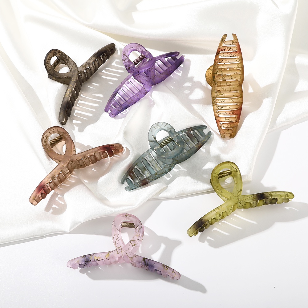 Haimeikang thời trang đơn giản kẹp tóc nhựa tính khí phụ kiện tóc phụ nữ