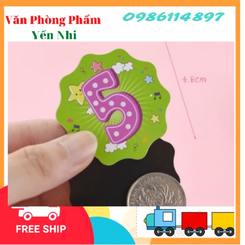 Thẻ tích điểm số nam châm (20 bông)