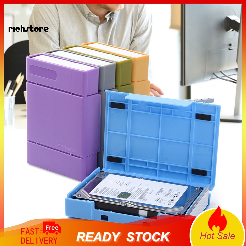 Hộp Đựng Ổ Cứng Chống Sốc Màu Trơn 3.5 Inch Ốp | BigBuy360 - bigbuy360.vn