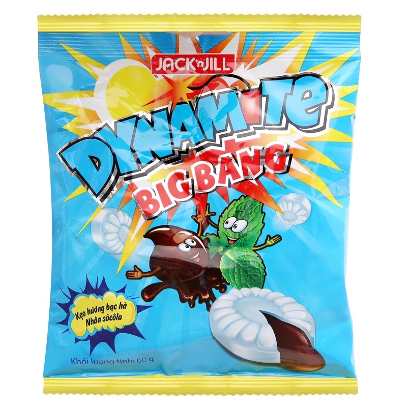 Kẹo hương bạc hà nhân socola Dynamite Big Bang gói 60g
