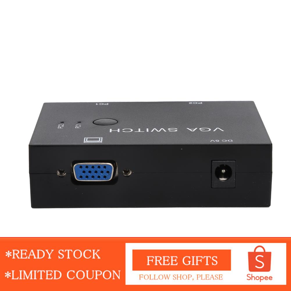 Always VGA Switcher 2 Input +1 Output Multi‑Computer Host Converter Hosts In 1 Display Screen