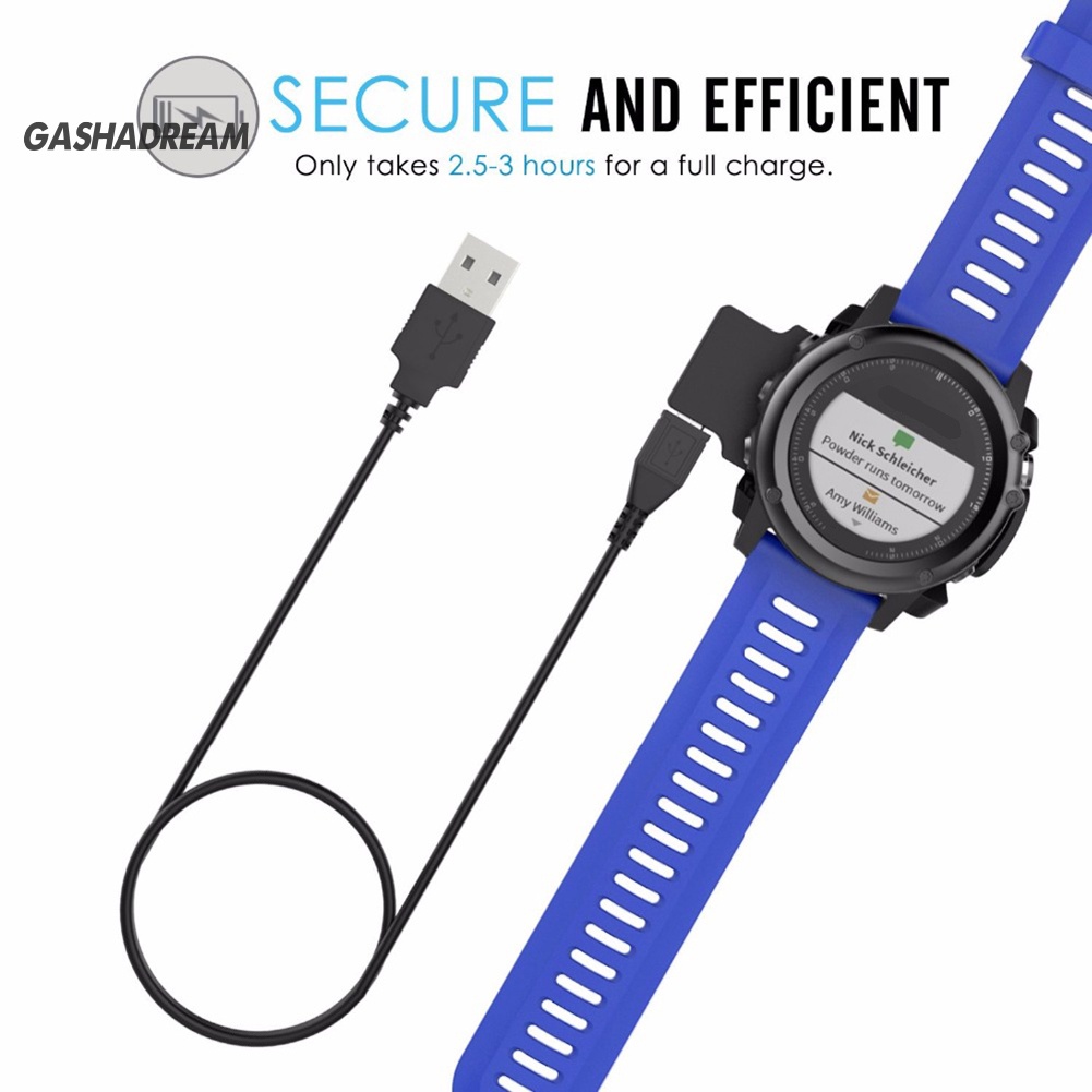 Áo Khoác Họa Tiết GD Cá Tính Trẻ Trung| Đế Sạc Có Dây USB Dài 1M Cho Đồng Hồ Garmin Fenix 3 HR Sapphire Quatix3 GPS