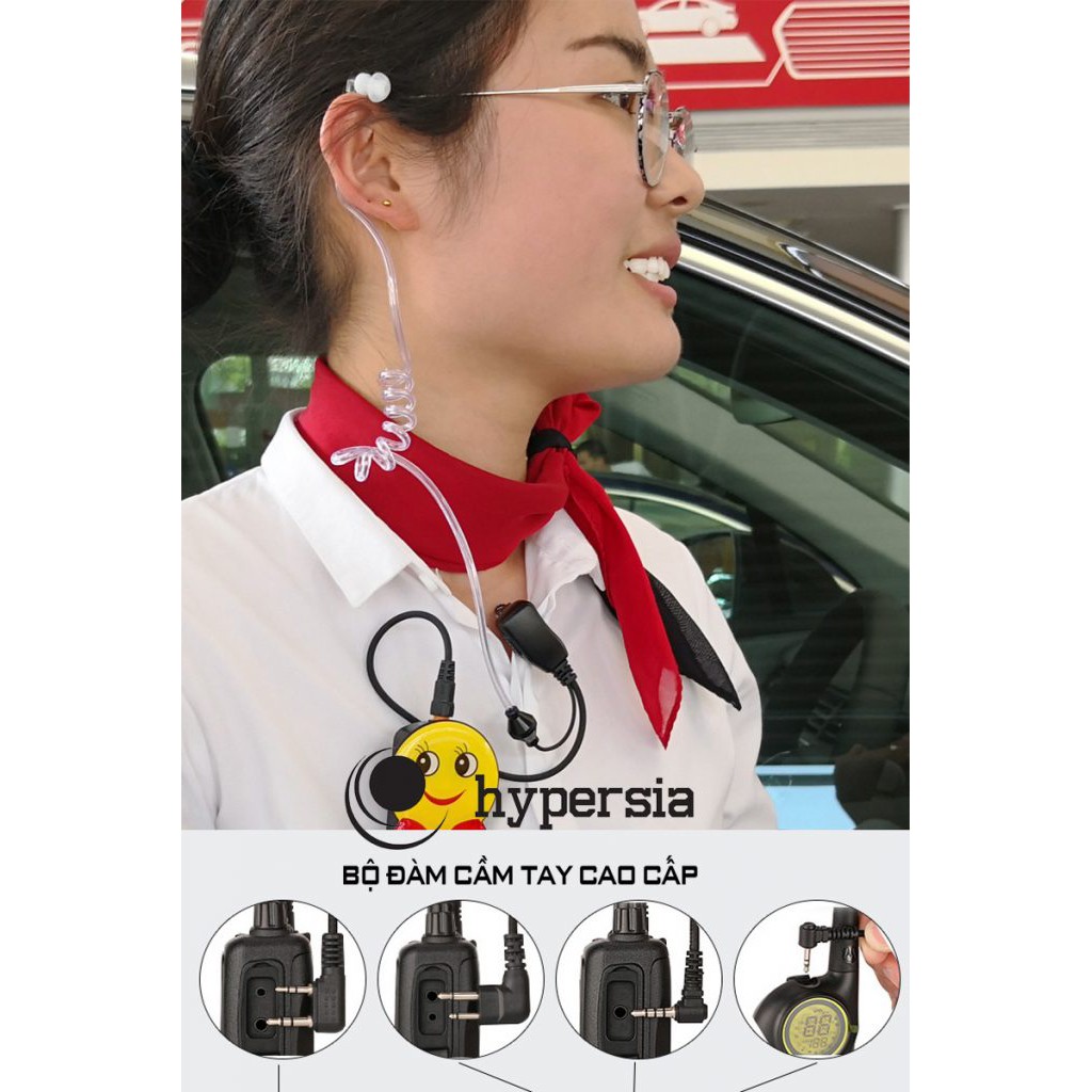 Bộ Đàm Cầm Tay Hypersia H1 Bắt Sóng 2km-5km, Pin 2000mAh, Bảo Hành 12 Tháng