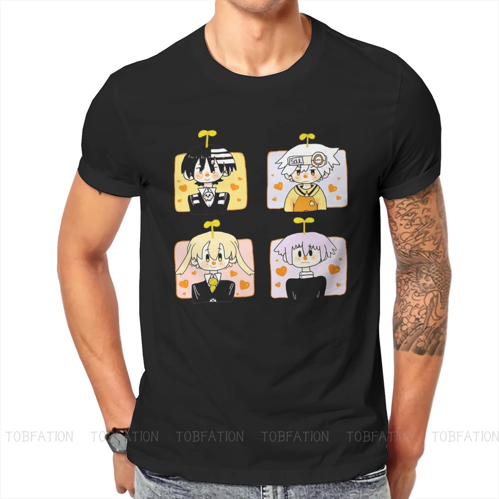 Áo Thun Cotton Nguyên Chất Cỡ Lớn In Hình Truyện Tranh Soul Eater Phong Cách Vintage Cho Tuổi Teen
