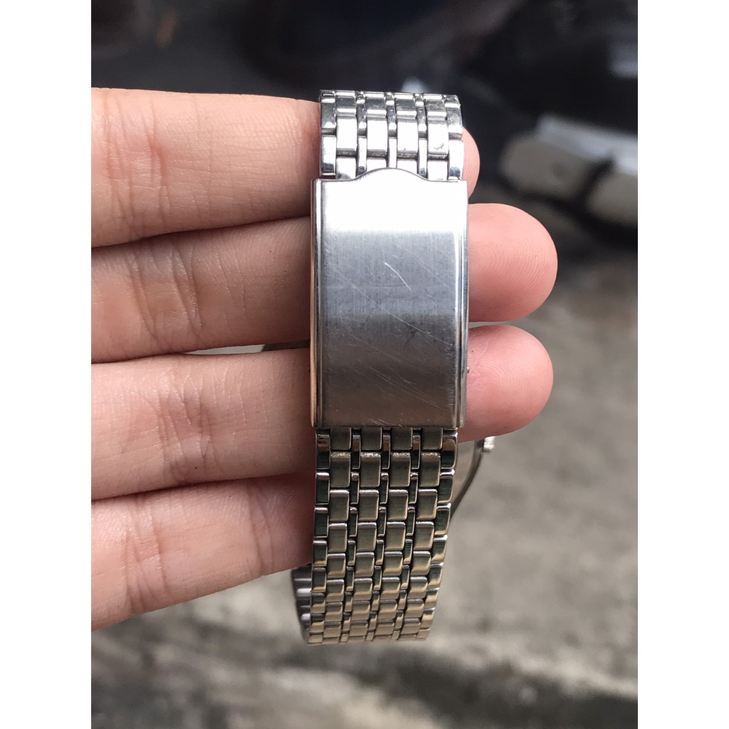 Đồng hồ nam SEIKO Pin , mặt thiết kế chuyển màu, lịch thứ ngày, dây kim loại