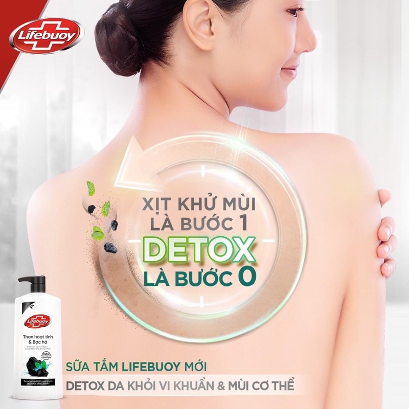 𝐆𝐈𝐀́ 𝐇𝐔̉𝐘 𝐃𝐈𝐄̣̂𝐓 Sữa tắm DETOX LIFEBUOY 850g