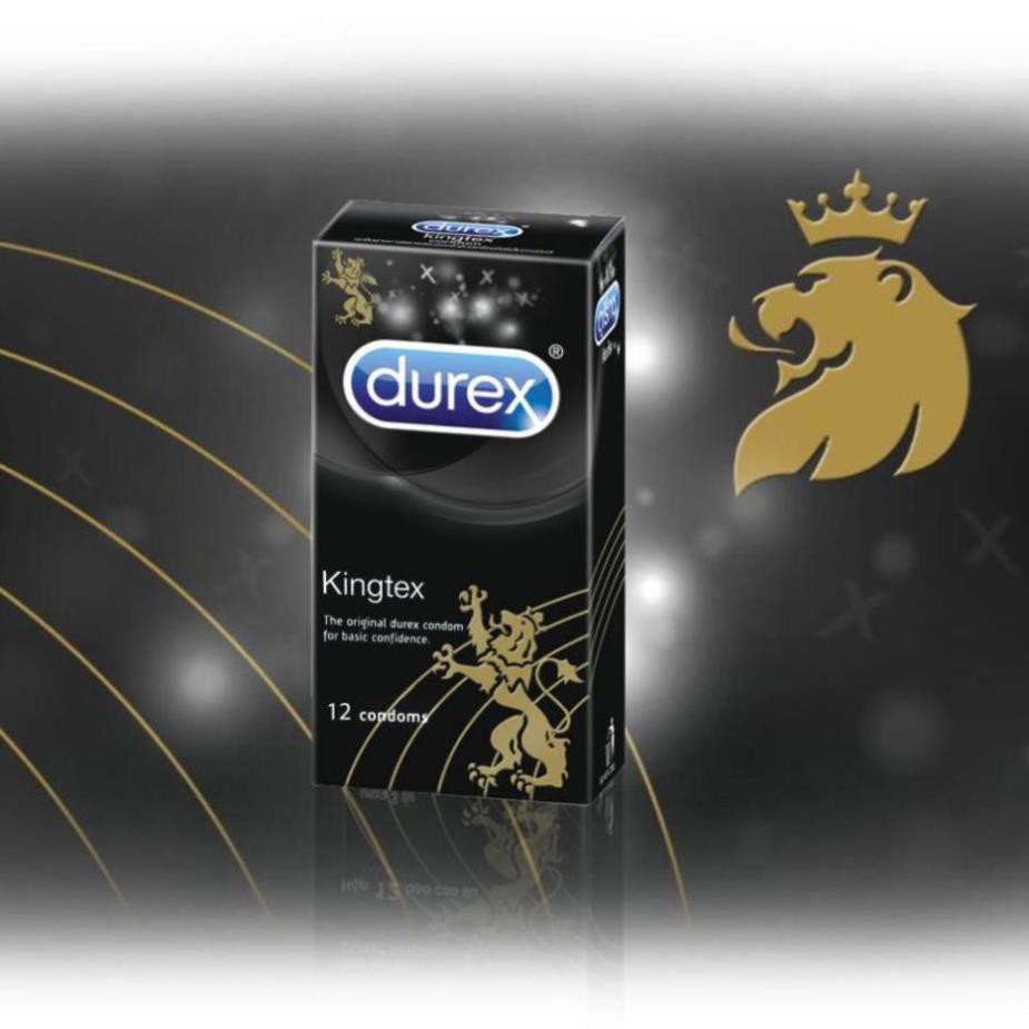 [KING DUREX] Bao cao su Durex Kingtex vừa vặn với kích thước đa số đàn ông người Việt (12 bao/1 hộp bcs)