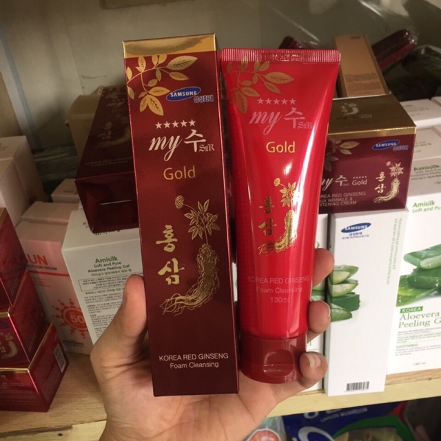 Sữa rửa mặt Hồng Sâm Đỏ My Gold Hàn Quốc 130ml