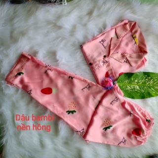 Đồ bộ mặc nhà pijama lụa satin cao cấp