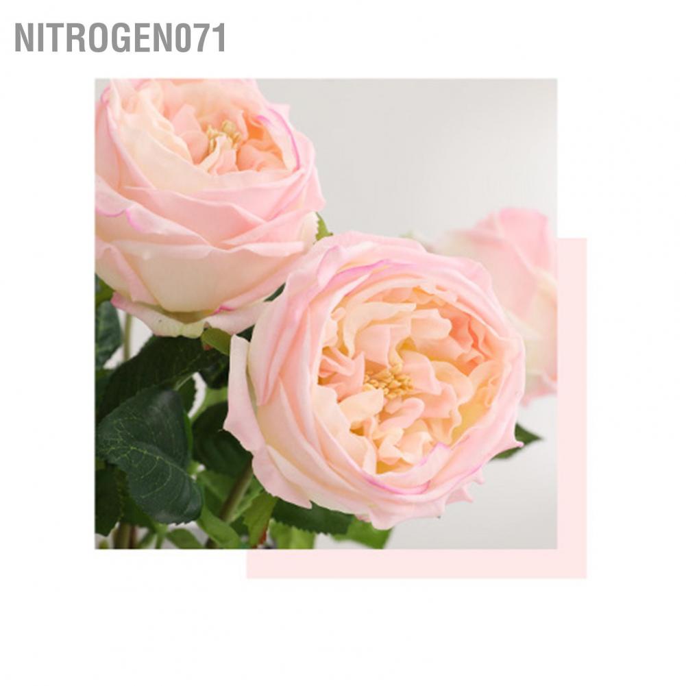 Nitrogen071 Hoa lụa nhân tạo Cảm ứng thực Hoa hồng thân dài giả để trang trí tiệc cưới tại nhà