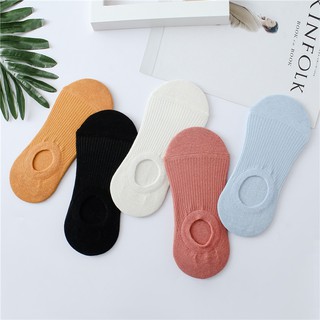 Vớ Thuyền Cotton Màu Sắc Đơn Giản Thoải Mái Cho Nữ