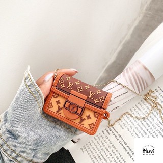 Case Airpods Đựng Tai Nghe Airpod 1 2 LV hình chữ nhật tặng kèm dây đeo chéo Cover i11, i12...