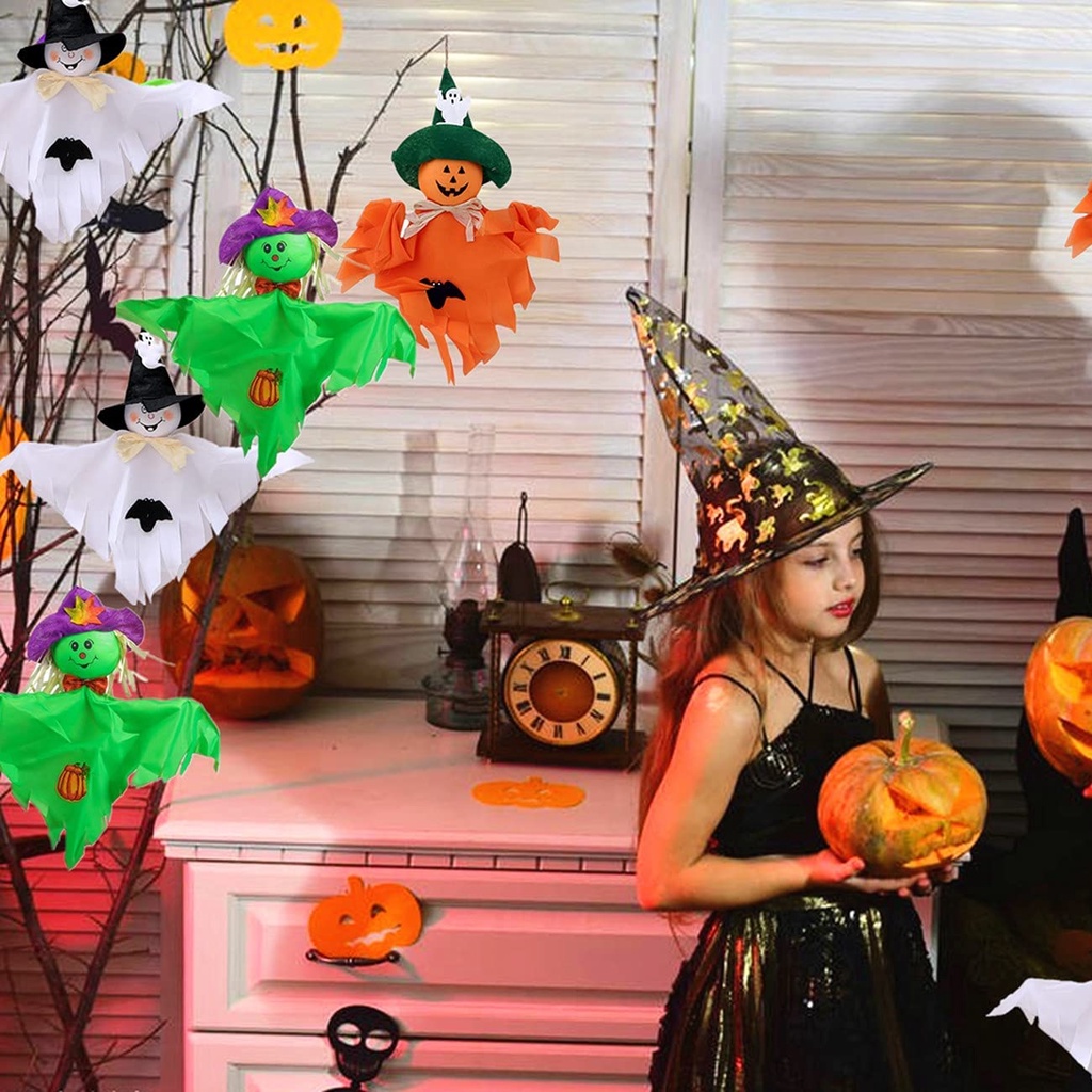 1 Ống Hút Treo Trang Trí Halloween Hình Ma