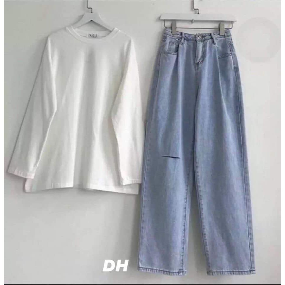 Quần jeans ống rộng nhiều màu DHO1220 | WebRaoVat - webraovat.net.vn