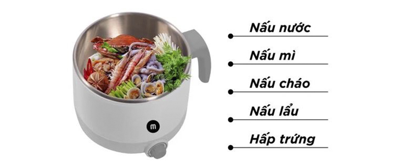 [Mã ELHADEV giảm 4% đơn 300K] Ca Nấu Siêu Tốc Inox 304 – Kèm Xửng Hấp