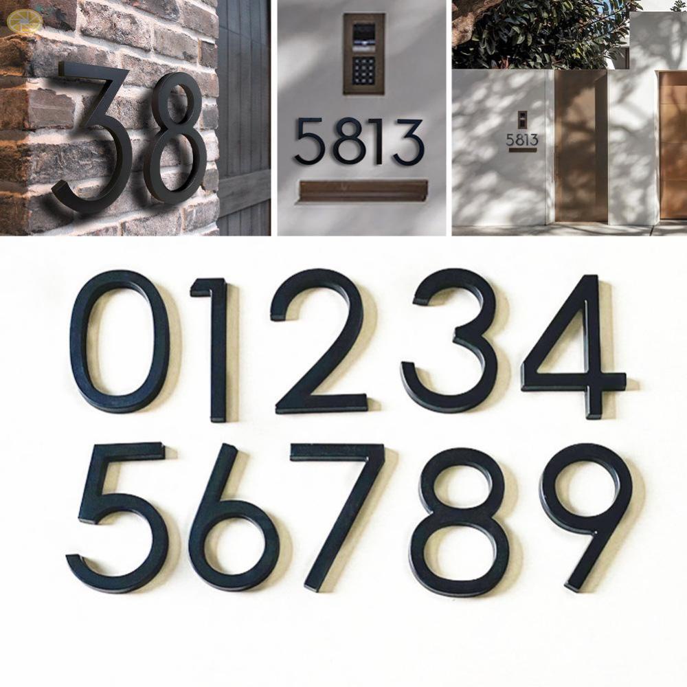 【VARSTR】Brand New Digital House Number Number Decor Black Brushed Floating House/Door