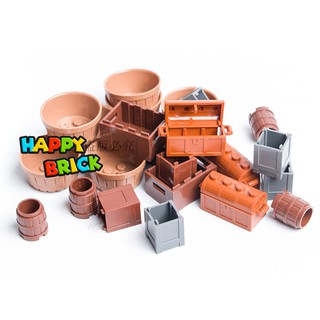 Phụ kiện Lego Moc: Conbo thùng chậu các loại