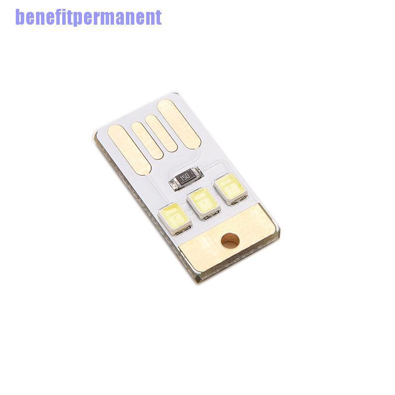 Benefitpermanent✹★ Thẻ Đèn Led Usb Mini 5V Bỏ Túi Tiện Dụng