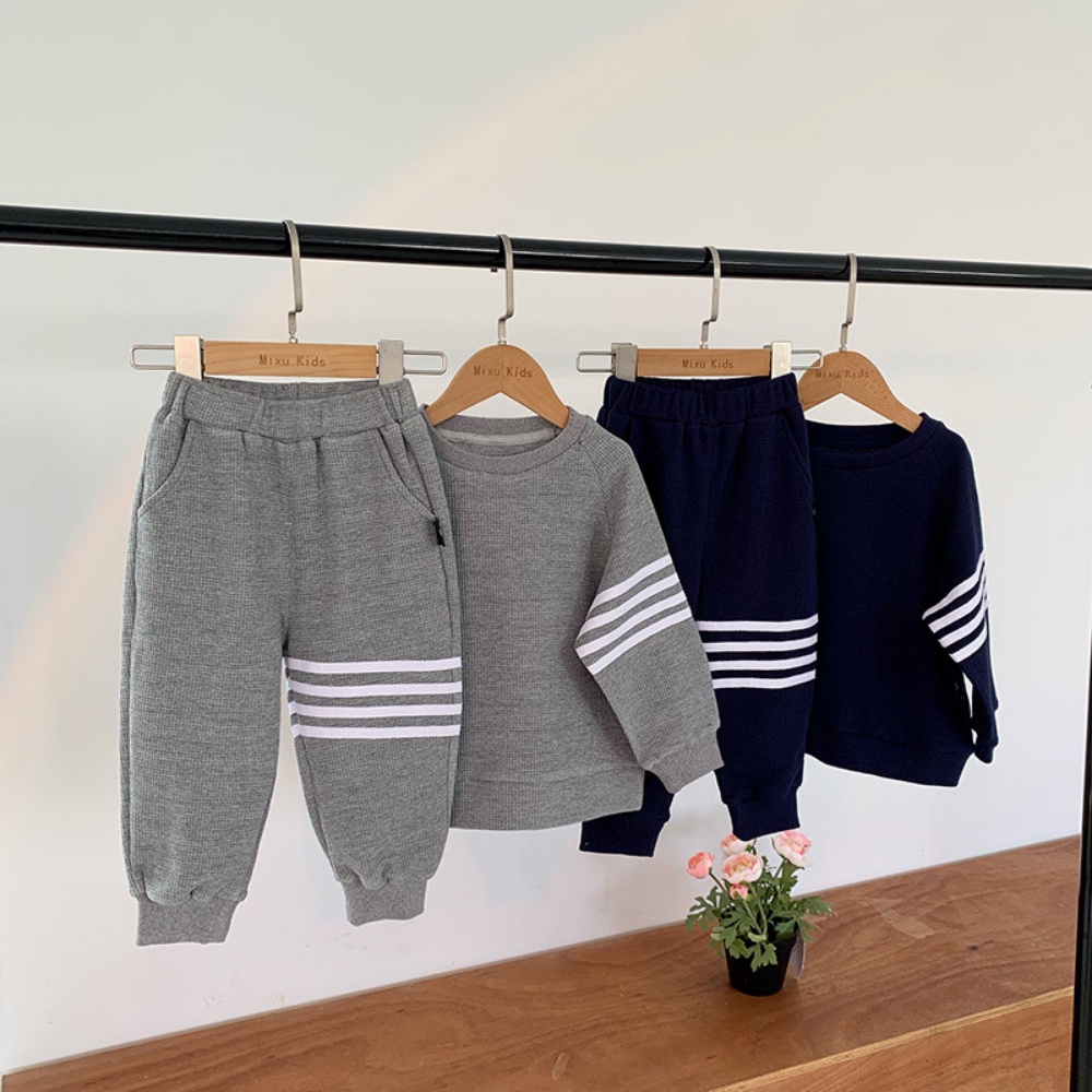 Bộ thu đông bé trai, bộ dài tay cho bé cotton tổ ong mềm mịn cho bé DOBO067