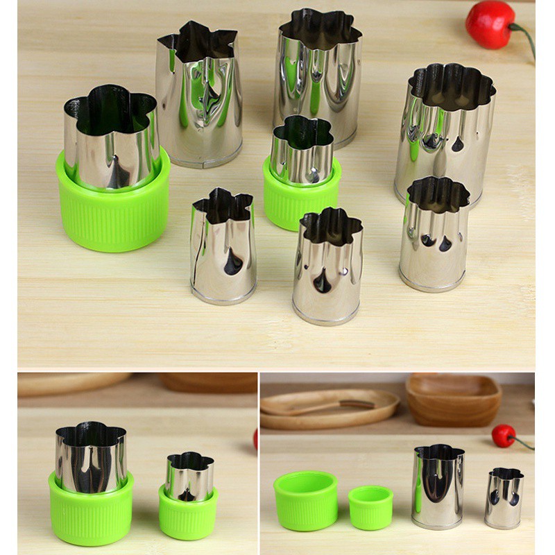 Bộ 8 món inox cắt tạo hình củ quả