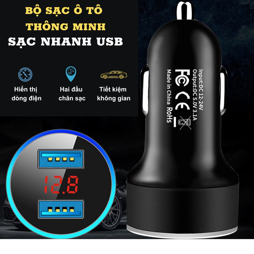 Tẩu sạc ô tô , tẩu sạc nhanh gọn nhẹ nhàng tiện lợi cho xe hơi ATILA SHOP