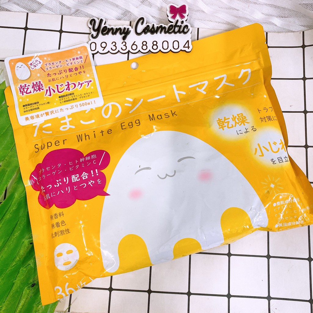 Mặt Nạ Trứng Super White Egg Mask 36 Miếng