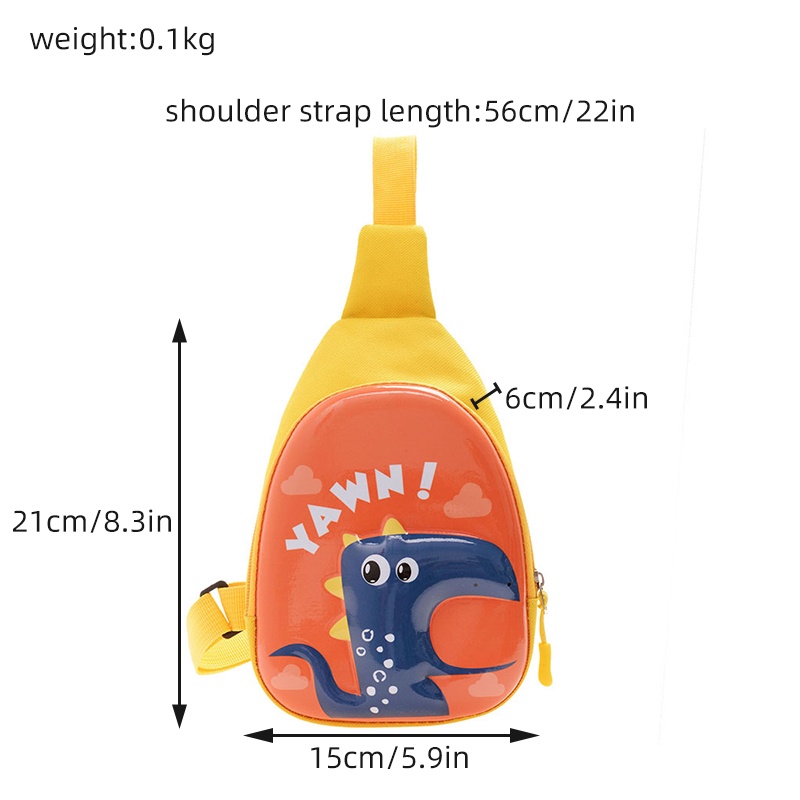 Túi Đeo Chéo Hình Khủng Long Hoạt Hình Xinh Xắn Cho Bé