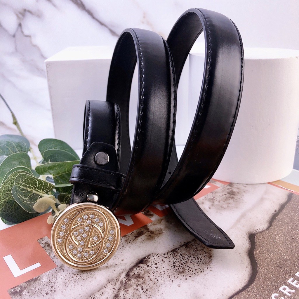 dây nịt thắt lưng bản 2,5cm siêu hot G đính hạt tròn hot hit