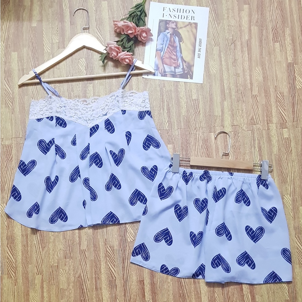 Đồ bộ nữ 2 dây, kiểu xếp ly ngực phối ren, đồ ngủ bigsize thoải mái, chất lụa đẹp, mát, phom dưới 65kg- SRM-0098 | BigBuy360 - bigbuy360.vn