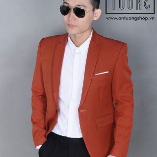 Bộ  vest nam màu đỏ tươi