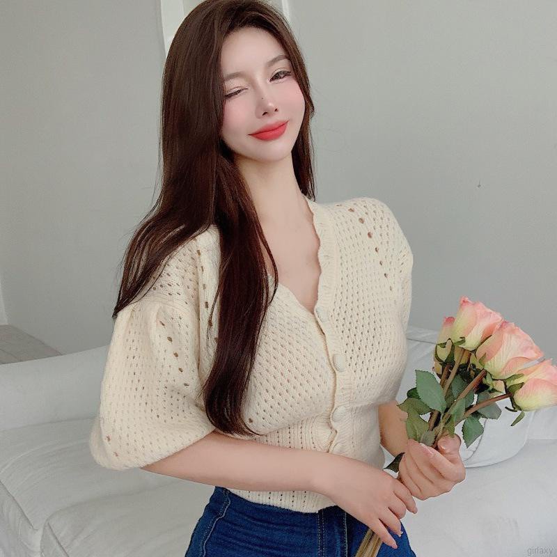 Áo Thun Tay Ngắn Cổ Chữ V Dáng Rộng Phong Cách Hàn Quốc Thời Trang Cho Nữ