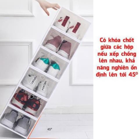 Hộp Đựng Giày, Box Để Giầy Dép Nam Nữ Bằng Nhựa Cứng Mica Trong Suốt Đồ Cao Cấp Giá Rẻ, Đựng Được Cả Giày Cao Gót Nữ