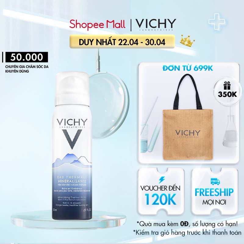 Nước xịt khoáng dưỡng da Vichy Mineralizing Thermal Water 50ml