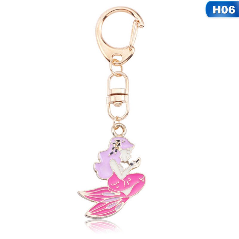 Móc khóa kim loại hình động vật dễ thương