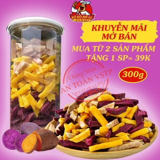 Khoai mix 3 vị sấy giòn, 300g, Ăn Vặt KÔ KÔ-MÊ LY FOODS. K027