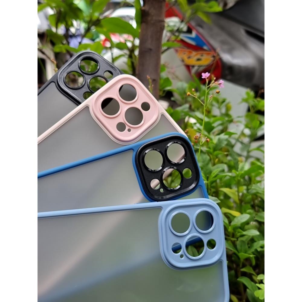 Ốp lưng Rock nhám viền màu cho iPhone 13, 13 Pro, 13 Pro Max bảo vệ cụm camera, chống sốc, chống vân tay cao cấp